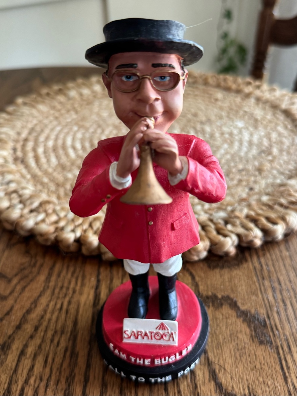 Vintage 2005 Saratoga Racetrack 'Sam the Bugler' Collectible Bobblehead Figure